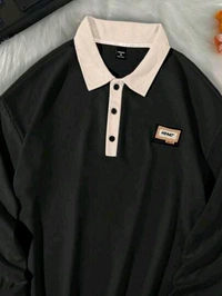 Black Sweat Shirt Men  - XL