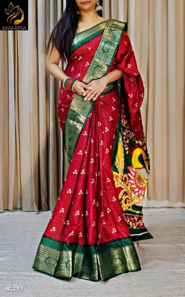 Fabric Saree- soft Dolee  - Free