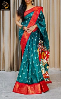 Fabric Saree- soft Dolee  - Free