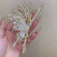 Butterfly metal hair claws clips women luxury large gold shark clips Butterfly Clip (Gold) - Pirate Gold, Free