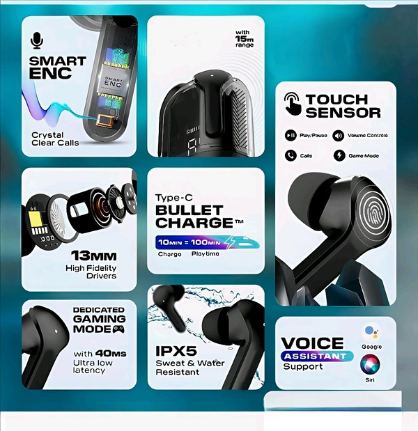 TWS (True Wireless Stereo) Bluetooth earbud With Charging case