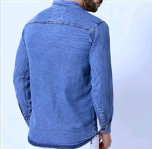 Men's Solid Regular Spread Collar Blue Shirts - Royal Blue, WhatsApp Me For Size You Chooses