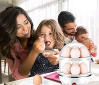 SmartBoil 7-Egg Boiler & Multi-Function Food Steamer | Rapid Cooking, Auto Shut-Off, One-Touch Control | Multicolor