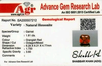 Hessonite Gomed 1.81 - Maroon, 1.81
