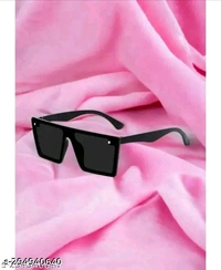 Uv Protection Plastic Sunglasses Check Model  - Black, Free Size