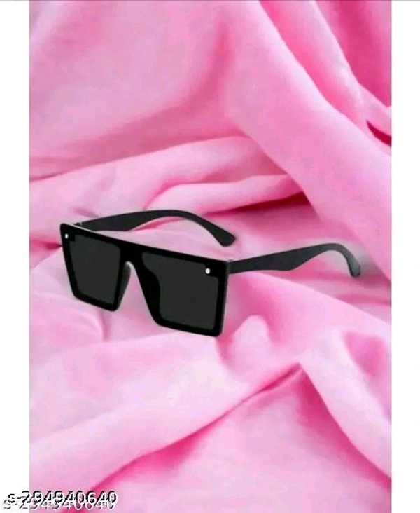 Uv Protection Plastic Sunglasses Check Model  - Black, Free Size