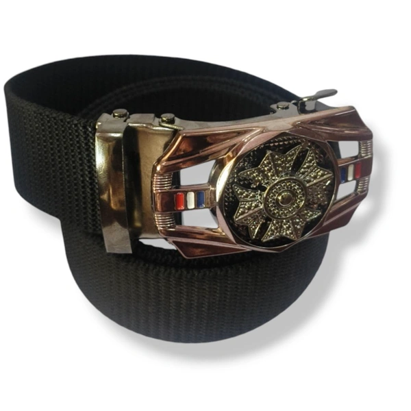 Black Canvas Belt - Black