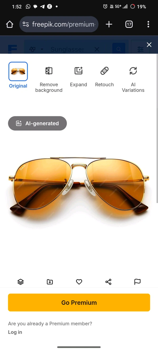 Sunglasses Brown Glass