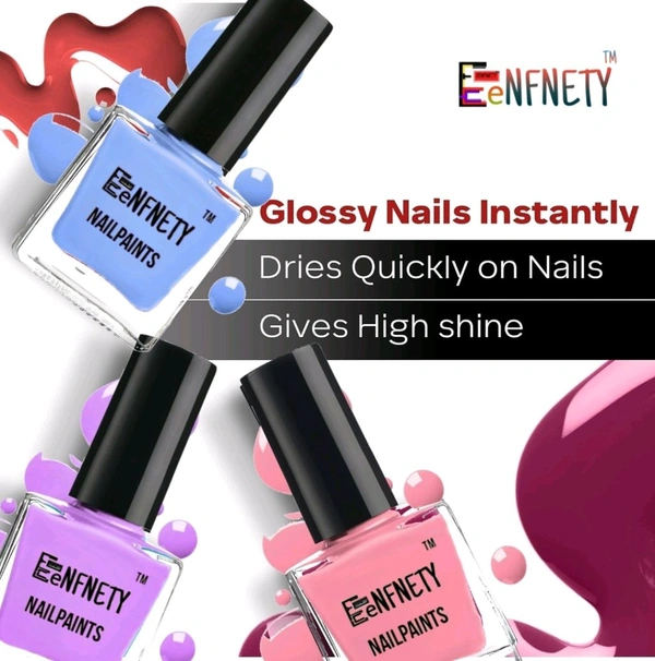 Eenfnety ™ Nailpaints PCENFNP001 for Women | Long Lasting Nail Polish for Women Girls, Gel Nailpaint Combo, Glossy Finish Nailpolish Combo, Vegan, Non-Toxic, Chip Resistant, 10ml - Light Sea Green