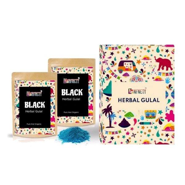Eenfnety ™ Natural PCENFEP002 Herbal Gulal Holi Colour - Skin Friendly Organic Scented Easy Removal Holi Colours Gulal - Non Toxic Herbal Gulal Rang Holi Colors , 300 Grams, - Free Size, Blue