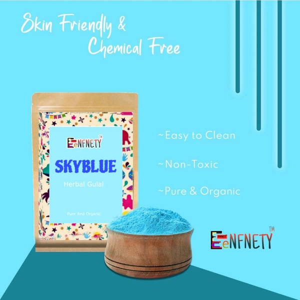 Eenfnety ™ Natural PCENFEP002 Herbal Gulal Holi Colour - Skin Friendly Organic Scented Easy Removal Holi Colours Gulal - Non Toxic Herbal Gulal Rang Holi Colors , 300 Grams, - Free Size, Blue