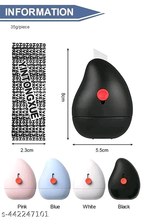 2 in 1 Identity PCENFAP001 Protection Roller Stamp with Retractable Box Opener for Mail, ID Blackout, Privacy Confidential for Guard Privacy Information BlockoutName: 2 in 1 Identity Protection Roller Stamp with Retractable Box Opener for Mail, ID Blackout, Privacy Confidential for Guard Privacy Information BlockoutMaterial: PlasticInk Colour: BlackSelf Inking: YeS