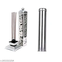steel agarbatti stand with additional agarbatti storage box Stainless Steel Incense Holder SetName: steel agarbatti stand with additional agarbatti storage box Stainless Steel Incense Holder SetMaterial: Stainless SteelProduct Breadth: 7 cmProduct Height: 25 cmProduct Length: 7 cmNet Quantity (N): 2Size- The container size is standard so keep the incense stick smoothly,It is totall