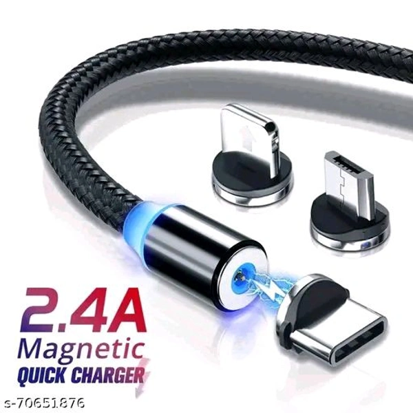 A,infotech 3in1 1 m Magnetic Charging Cable (Compatible with charging, Black, One Cable) Name: A,infotech 3in1 1 m Magnetic Charging Cable (Compatible with charging, Black, One Cable) Brand: EWELLMaterial: OthersNet Quantity (N): 1Type: USB CableMaterial: Others Multipack: 1 Type: USB Cable 3 in 1 Magnetic Charging Cable Zinc Alloy, Multi Magnetic Fast Charger Cable Nylon Braided w