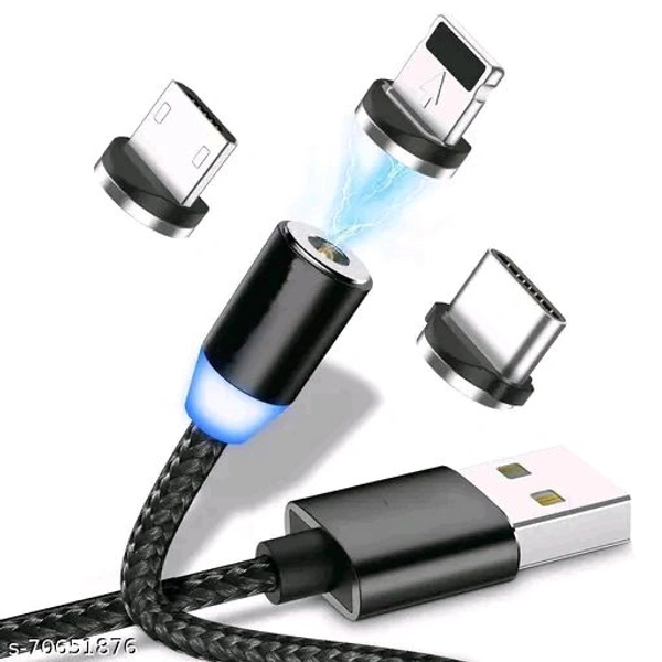 A,infotech 3in1 1 m Magnetic Charging Cable (Compatible with charging, Black, One Cable) Name: A,infotech 3in1 1 m Magnetic Charging Cable (Compatible with charging, Black, One Cable) Brand: EWELLMaterial: OthersNet Quantity (N): 1Type: USB CableMaterial: Others Multipack: 1 Type: USB Cable 3 in 1 Magnetic Charging Cable Zinc Alloy, Multi Magnetic Fast Charger Cable Nylon Braided w