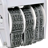 Number Stamp Plastic Manual Roll Digits Number Dater Rubber Stamp (Pack of 1)Name: Number Stamp Plastic Manual Roll Digits Number Dater Rubber Stamp (Pack of 1)Colour: MulticolorNet Quantity (N): 1Introducing Our (Pack of 1)  6-Digit Number Impression Kit, Complete with Crucial Symbols: '?', Kg, Gm, and manual adjustments and say hello to effortless imprints. Simplify numbering, la