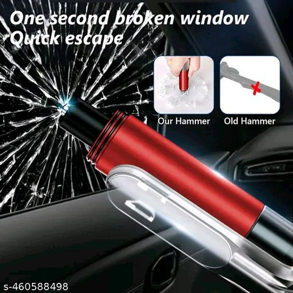 Car Emergency Window Breaker Seat Belt Cutter Aluminium Alloy Car Glass Breaker with LED KeychainName: Car Emergency Window Breaker Seat Belt Cutter Aluminium Alloy Car Glass Breaker with LED KeychainFast Charge: NoUSB Charging: NoColor: RedNet Quantity (N): 1EASY 2 IN 1 EMERGENCY WINDOW BREAKER: Easiest, safest and practical window breaker, mini and handy, easy to use. With plasti