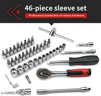 46 PCS Tool Kit  for Home Use Tools Kit Spanner Set Socket Set Wrench Set Tools Set Hand Tools Bike Tool Kit Set Socket Wrench Set Spanner Set All Size Tool Kit Gotis Panas Set - Name: 46 PCS Tool Kit  for Home Use Tools Kit Spanner Set Socket Set Wrench Set Tools Set Hand Tools Bike Tool Kit Set Socket Wrench Set Spanner Set All Size Tool Kit Gotis Panas Set - ★【DURABLE MATERIAL 】