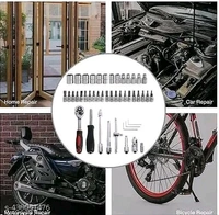 46 PCS Tool Kit  for Home Use Tools Kit Spanner Set Socket Set Wrench Set Tools Set Hand Tools Bike Tool Kit Set Socket Wrench Set Spanner Set All Size Tool Kit Gotis Panas Set - Name: 46 PCS Tool Kit  for Home Use Tools Kit Spanner Set Socket Set Wrench Set Tools Set Hand Tools Bike Tool Kit Set Socket Wrench Set Spanner Set All Size Tool Kit Gotis Panas Set - ★【DURABLE MATERIAL 】
