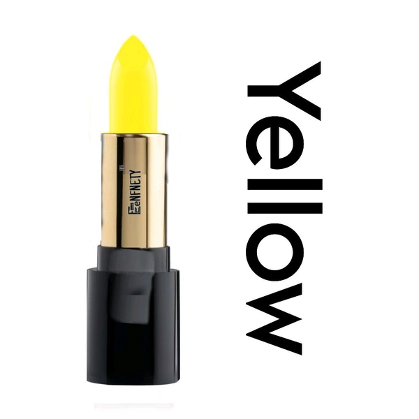 Eenfnety ™ Lipstick PCENFLS001 Black  Lipstick With Glossy Payoff - Long Lasting Nourishment, Enriched With Vitamin E & Jojoba Oil - Vegan & Paraben Free - Yellow