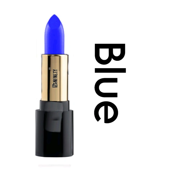 Eenfnety ™ Lipstick PCENFLS001 Black  Lipstick With Glossy Payoff - Long Lasting Nourishment, Enriched With Vitamin E & Jojoba Oil - Vegan & Paraben Free - Blue