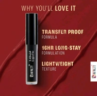 Eenfnety ™ Matte PCENFLL001 Lip Liquid, Black  - Red