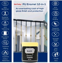 Eenfnety ™ Paints PCENFP0001 Black 50 ml High Gloss Finish Paint for Interior Exterior Metal & Wood Surfaces with Fast Drying Anti-Rust & Complete Coverage .  - Trial Pack, Levender