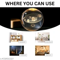 3D Galaxy PCENFAP010 Crystal Ball Night Lamp,Creative Engraved Crystal Ball Night Light, USB Table LED Wooden Crystal Ball for Home Decoration Birthday Gift for Teens, Boys, Girls (Galaxy)(Warm White)Name: 3D Galaxy Crystal Ball Night Lamp,Creative Engraved Crystal Ball Night Light, USB Table LED Wooden Crystal Ball for Home Decoration Birthday Gift for Teens - Galaxy