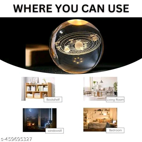 3D Galaxy PCENFAP010 Crystal Ball Night Lamp,Creative Engraved Crystal Ball Night Light, USB Table LED Wooden Crystal Ball for Home Decoration Birthday Gift for Teens, Boys, Girls (Galaxy)(Warm White)Name: 3D Galaxy Crystal Ball Night Lamp,Creative Engraved Crystal Ball Night Light, USB Table LED Wooden Crystal Ball for Home Decoration Birthday Gift for Teens - Galaxy