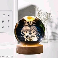 3D Galaxy PCENFAP010 Crystal Ball Night Lamp,Creative Engraved Crystal Ball Night Light, USB Table LED Wooden Crystal Ball for Home Decoration Birthday Gift for Teens, Boys, Girls (Galaxy)(Warm White)Name: 3D Galaxy Crystal Ball Night Lamp,Creative Engraved Crystal Ball Night Light, USB Table LED Wooden Crystal Ball for Home Decoration Birthday Gift for Teens - Kid Couple