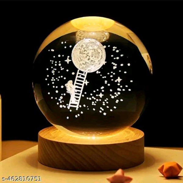 3D Galaxy PCENFAP010 Crystal Ball Night Lamp,Creative Engraved Crystal Ball Night Light, USB Table LED Wooden Crystal Ball for Home Decoration Birthday Gift for Teens, Boys, Girls (Galaxy)(Warm White)Name: 3D Galaxy Crystal Ball Night Lamp,Creative Engraved Crystal Ball Night Light, USB Table LED Wooden Crystal Ball for Home Decoration Birthday Gift for Teens - Santa Claus