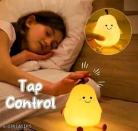 Night PCENFAP017 Lamp for Bedroom, Cute Lamp, Night Lamp for Kids, Silicone Lamp, Cute Night Lamp, Birthday Gifts, Lamp for Kids, Light Lamp, Diwali Light, Rechargeable, Pear Lamp (Warm White) - Smile