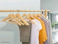 CROSSLINE PCENFAP021 (Pack of 12) Premium Wooden Type Plastic  Clothes Hangers for wardrobes-Non-Slip, Strong and Sturdy Hangers for Suits, Sarees, Shirts and Trousers (12)
 