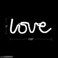 BM Love PCENFAP022 Neon Led Light Sign for Love Room Decoration Accessory, Table Decoration, Gifts, Night Light with (USB+Battery)(WARM WHITE) || Love light lamp || Love Neon Lights || Love Lighting gift ||Love Lights || Love Neon Light - White