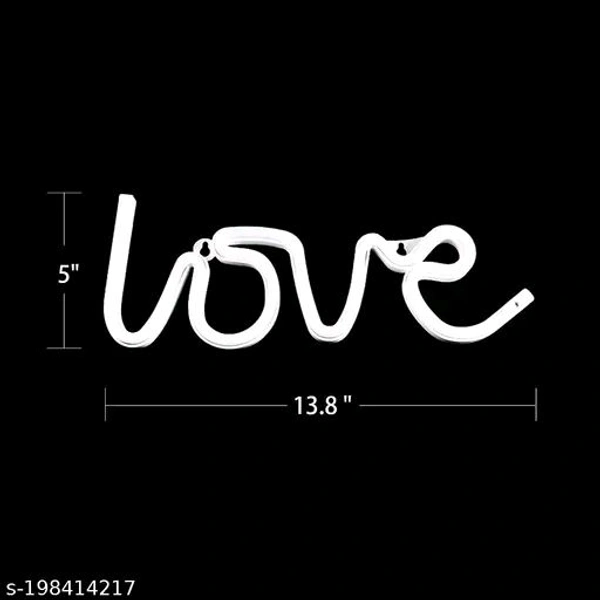 BM Love PCENFAP022 Neon Led Light Sign for Love Room Decoration Accessory, Table Decoration, Gifts, Night Light with (USB+Battery)(WARM WHITE) || Love light lamp || Love Neon Lights || Love Lighting gift ||Love Lights || Love Neon Light - White