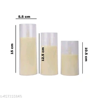 LED PCENFAP025 candle in a transparent cup, 3 pcs set, Flickering flame, Premium & elegant candles for home decor, festive & diwali decor
Name: LED candle in a transparent cup, 3 pcs set, Flickering flame, Premium & elegant candles for home decor, festive & diwali decor