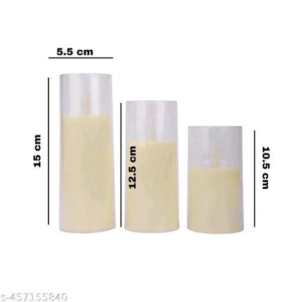 LED PCENFAP025 candle in a transparent cup, 3 pcs set, Flickering flame, Premium & elegant candles for home decor, festive & diwali decor
Name: LED candle in a transparent cup, 3 pcs set, Flickering flame, Premium & elegant candles for home decor, festive & diwali decor