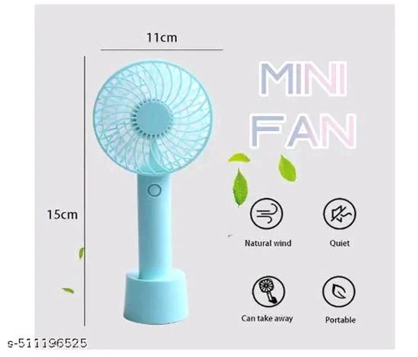 Pack of 1 -  PCENFAP026 Mini portable hand Fan for this summer  - multicolor - Black