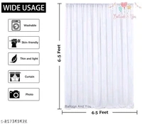 White PCENFAP028 Net Curtain With Led Light Happy Birthday Decoration Kit Combo (29pcs) With White Net Cloth (1pc) Led Light (1pc) Happy Birthday banner (1 set) Metallic Balloons & Ribbon for Boy   - Design 2