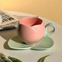 Elegant PCENFAP032 Pink Tulip Flower Ceramic Tea Cup and Leaf-Shaped Saucer Set
Name: Elegant Pink Tulip Flower Ceramic Tea Cup and Leaf-Shaped Saucer Set
 