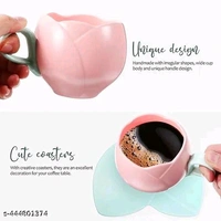 Elegant PCENFAP032 Pink Tulip Flower Ceramic Tea Cup and Leaf-Shaped Saucer Set
Name: Elegant Pink Tulip Flower Ceramic Tea Cup and Leaf-Shaped Saucer Set
 
