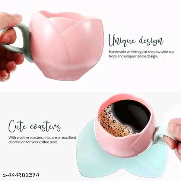 Elegant PCENFAP032 Pink Tulip Flower Ceramic Tea Cup and Leaf-Shaped Saucer Set
Name: Elegant Pink Tulip Flower Ceramic Tea Cup and Leaf-Shaped Saucer Set
 