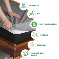 Mattress PCENFAP035 Protector
Name: Mattress Protector
Material: Cotton
Pattern: Solid
Water Resistance Level: Waterproof
  - Blue, Single Bed