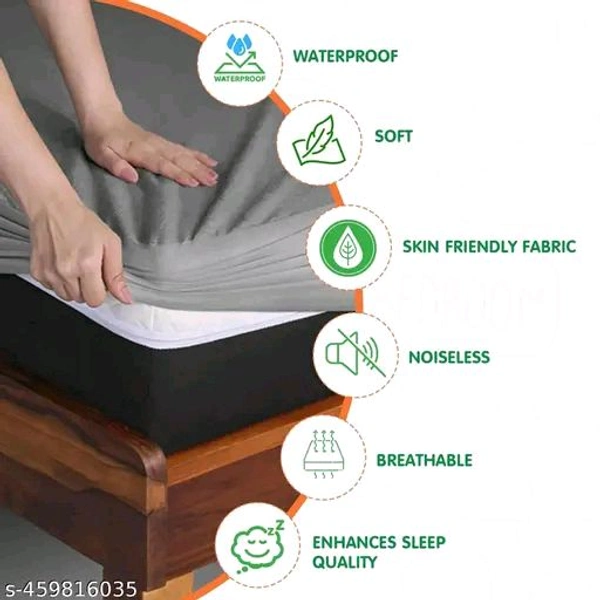 Mattress PCENFAP035 Protector
Name: Mattress Protector
Material: Cotton
Pattern: Solid
Water Resistance Level: Waterproof
  - Blue, Single Bed