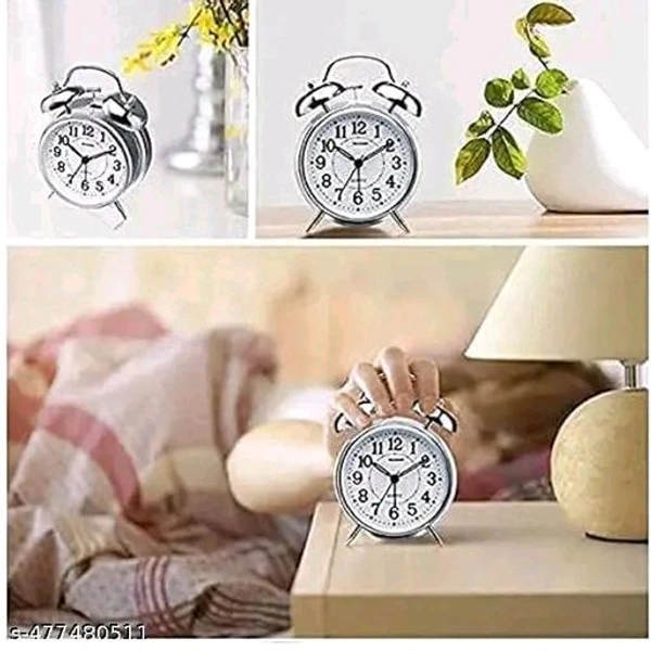 Twin Bell PCENFAP037 Analog Display Table Alarm Clock with Night Led Light 
Name: Twin Bell Analog Display Table Alarm   - White