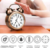 Twin Bell PCENFAP037 Analog Display Table Alarm Clock with Night Led Light 
Name: Twin Bell Analog Display Table Alarm   - Brown