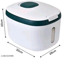 GNEY PCENFAP042 Rice Stiorage Container with Measuring Cup household Plastic Sealed Moisture Proof Dog Cat Food Storage Bucket Sealed 10 kg Rice Dispenser | Rice Box
 