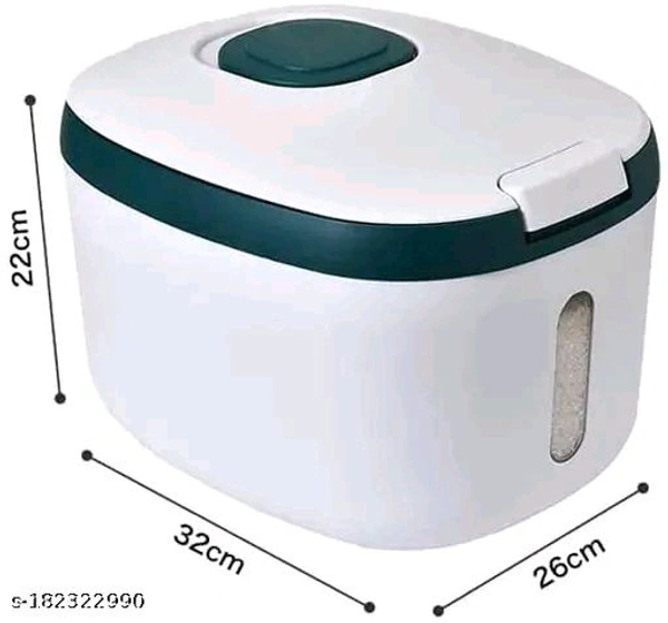 GNEY PCENFAP042 Rice Stiorage Container with Measuring Cup household Plastic Sealed Moisture Proof Dog Cat Food Storage Bucket Sealed 10 kg Rice Dispenser | Rice Box
 