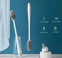 Brush/ PCENFAP047 cleaning brush/ silicon brush/ bottle cleaner/ bottle brush/silicon brush/ glass cleaning brush/ utensils cleaner/ flexible brush/ anti germ cleaning brush pack of 2
 