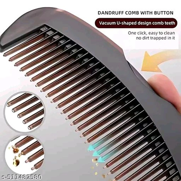 Dandruff Remover Comb for Men & Women with Massager Design for Hair Growth and Stye | Nits Removal Comb | Lice comb | Anti-Dandruff Massage Comb
 